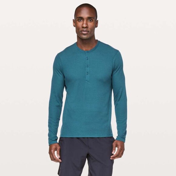 Lululemon Men's Shift Stitch Henley - Poseidon - Picture 1 of 12